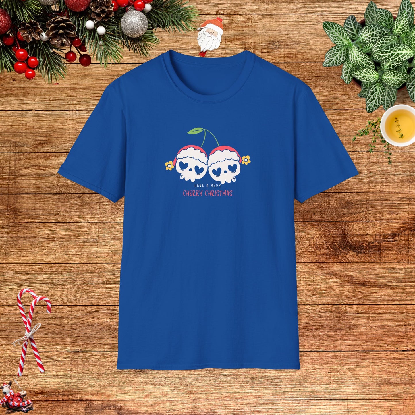 Cherry Skull Christmas Unisex T-Shirt